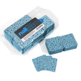 Clavier Nail Wipes Perforowane waciki do paznokci, bezpyłowe – 600 szt., niebieskie