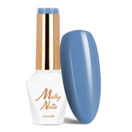 Lakier hybrydowy Molly Nails Blue Sky Clear Blue Hema/di-Hema free 8g Nr 113