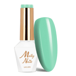 Lakier hybrydowy Molly Nails Green Party Total Mint Hema/di-Hema free 8g Nr 82