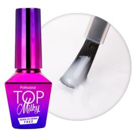 MollyLac Top Milky White top kolorowy no wipe bez przemywania Hema/di-Hema free 10 g