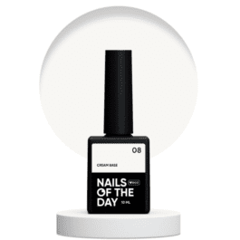 Nails Of The Day Cream base 08 – mleczna baza do wrażliwych paznokci, 10 ml