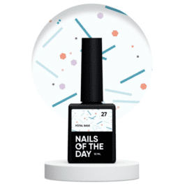 Nails Of The Day Potal base 27 – delikatno-mleczna baza z neonowym brokatem, 10 ml