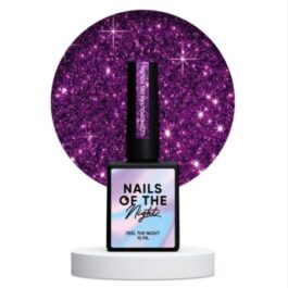 NAILSOFTHENIGHT Cosmopolitan – ciemno-różowy lakier hybrydowy z odblaskową drobinką, 10 ml