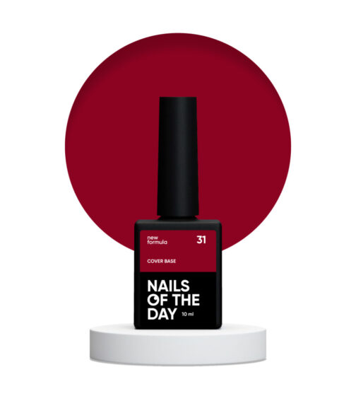 NAILSOFTHEDAY Cover base NEW 31 - czerwona baza hybrydowa, 10 ml