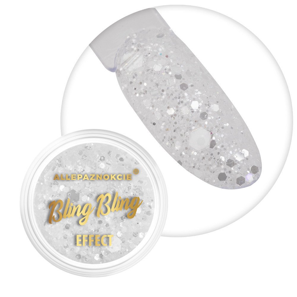 Pyłek do paznokci Allepaznokcie Bling Bling Effect Nr 01 1 g