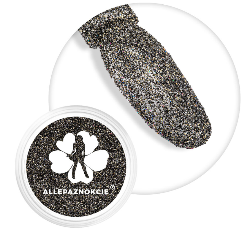 Pyłek do paznokci Sequin Quartz Effect Nr 30 Moonlight srebrny brokat biżuteryjny