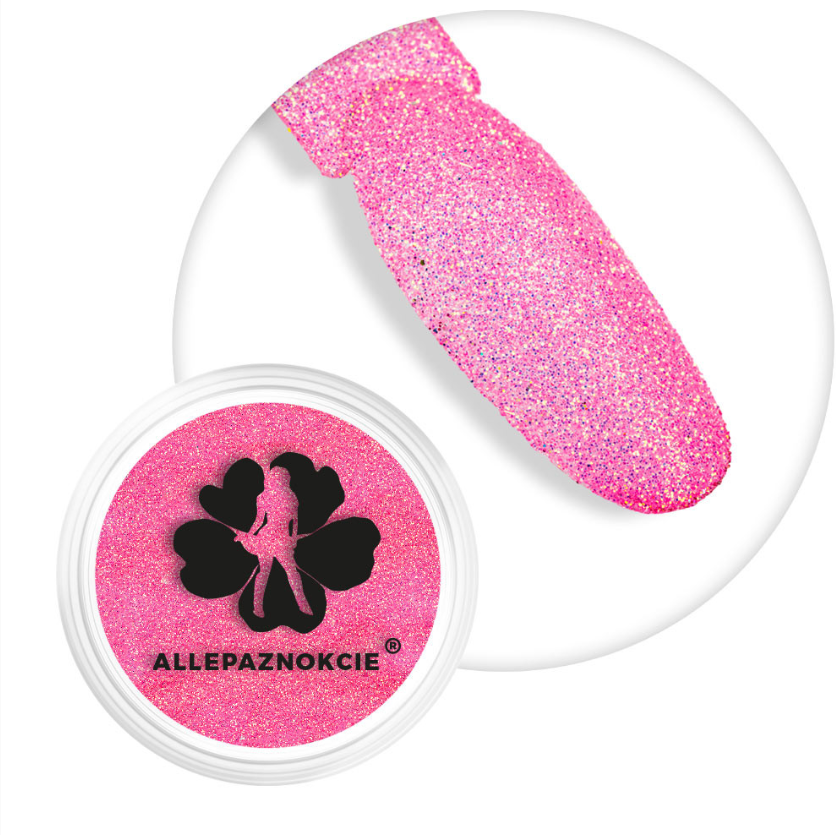 Pyłek do paznokci Sequin Quartz Effect Nr 10 Flamingo różowy brokat kameleon