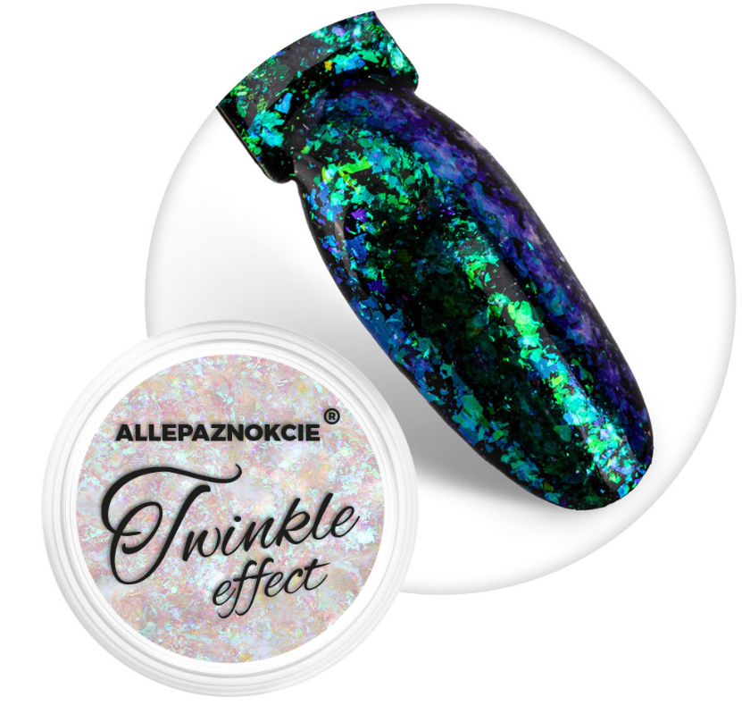 Pyłek do paznokci Twinkle Effect Nr 5 delikatne płatki kameleon opalizujące
